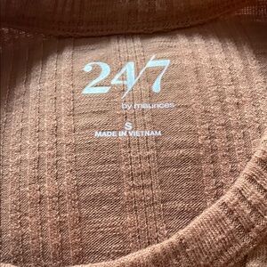 Maurices 24/7 Ribbed Knit Top in Tan